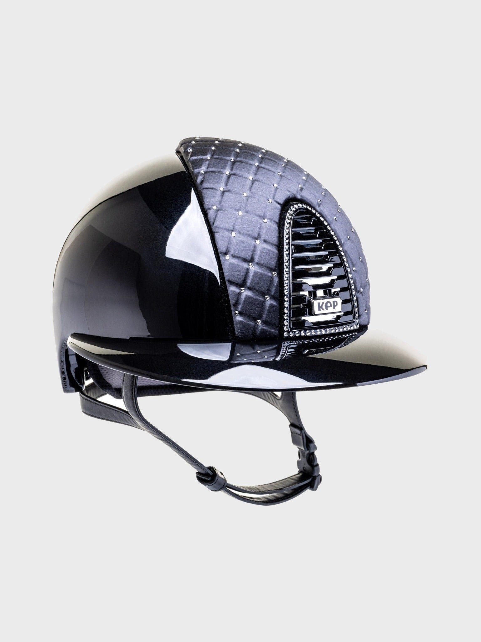 KEP ITALIA CROMO 2.0 POLISH METAL KASK JEŹDZIECKI MILANO SWAROVSKI POLO VISOR CZARNY - KEP Italia Equishop