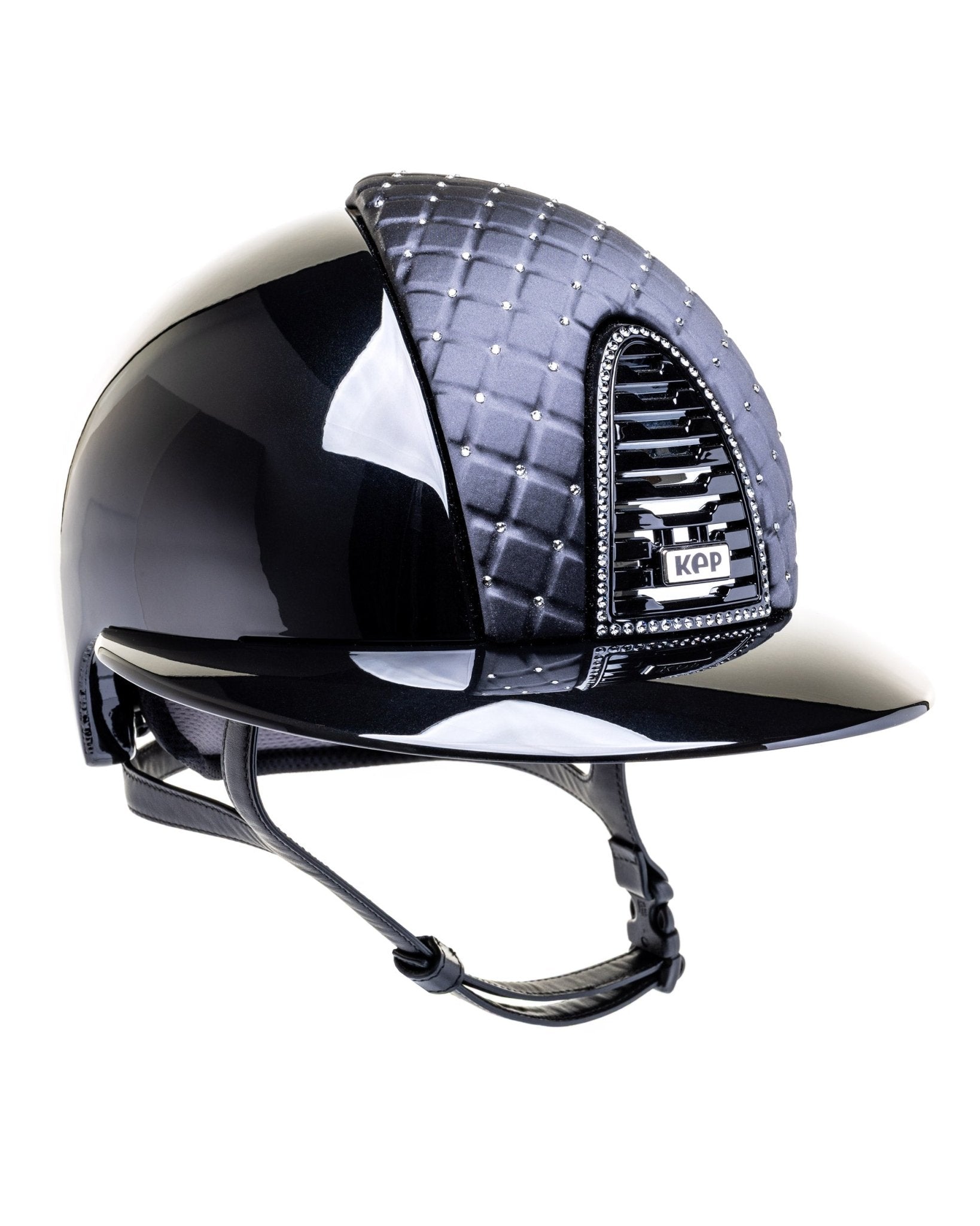 KEP ITALIA CROMO 2.0 POLISH METAL KASK JEŹDZIECKI MILANO SWAROVSKI POLO VISOR CZARNY - KEP Italia Equishop