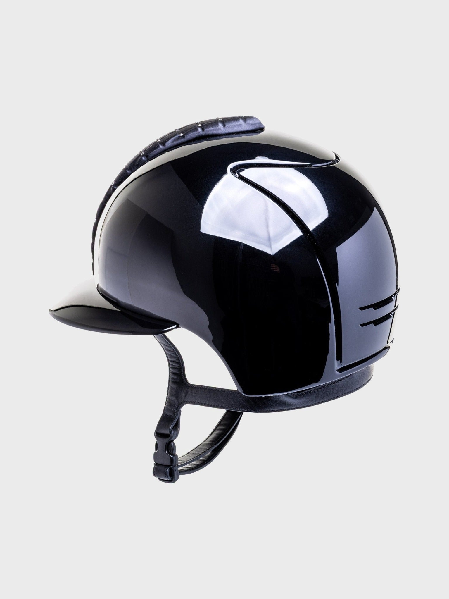 KEP ITALIA CROMO 2.0 POLISH METAL KASK JEŹDZIECKI MILANO SWAROVSKI POLO VISOR CZARNY - KEP Italia Equishop