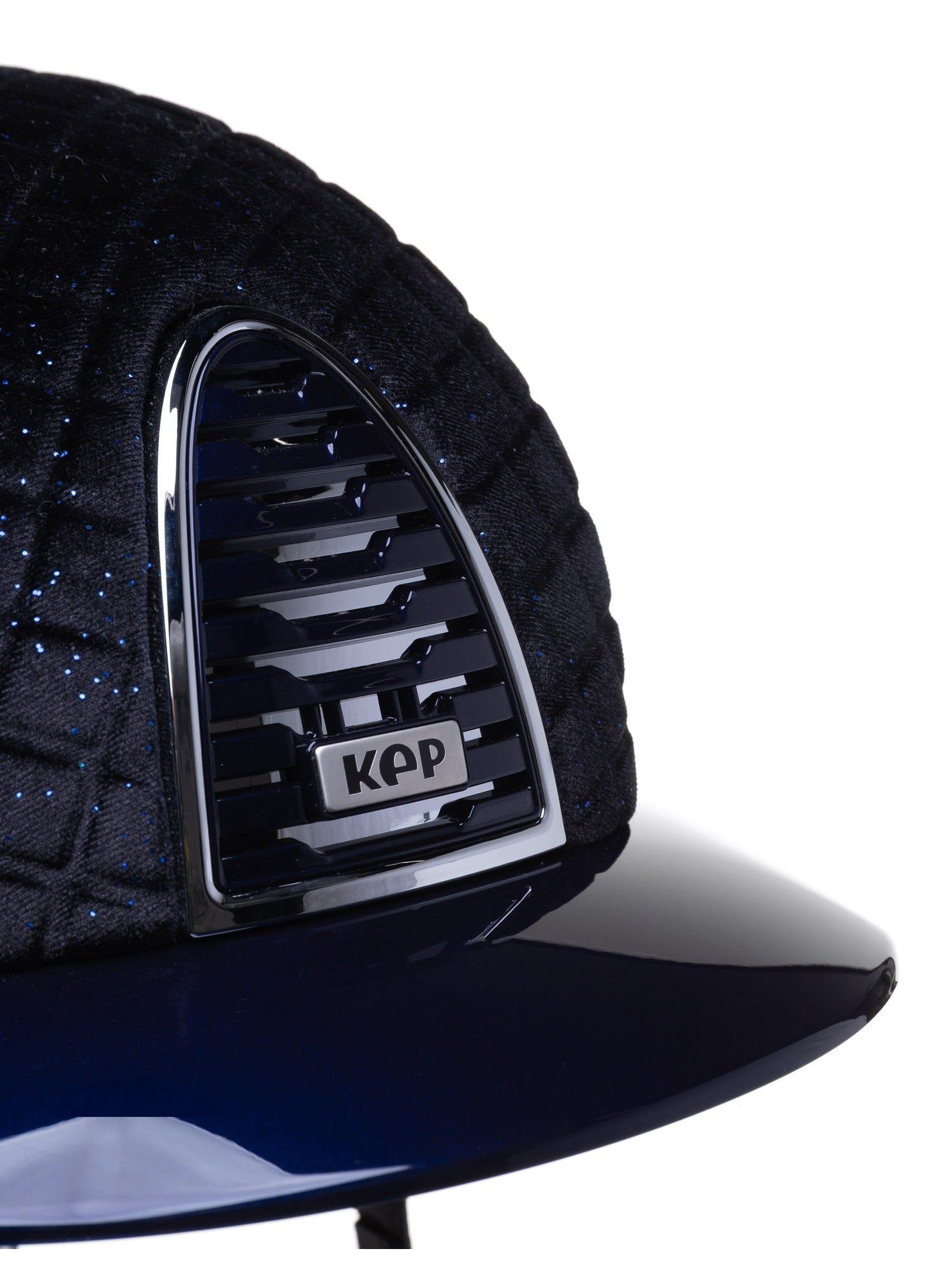 KEP ITALIA CROMO 2.0 POLISH METAL KASK JEŹDZIECKI MILANO VELVET SHINING BLUE GRANATOWY - KEP Italia Equishop