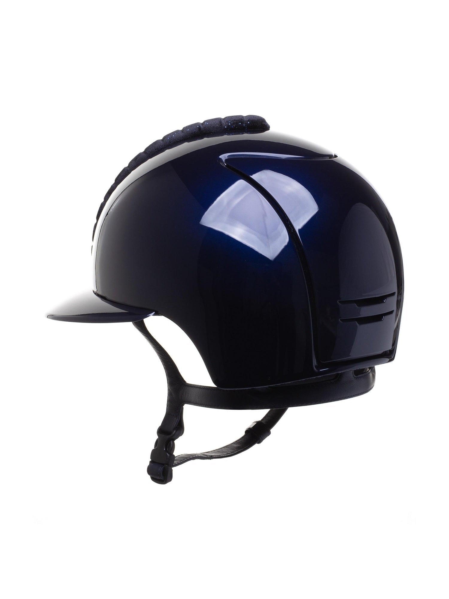 KEP ITALIA CROMO 2.0 POLISH METAL KASK JEŹDZIECKI MILANO VELVET SHINING BLUE GRANATOWY - KEP Italia Equishop