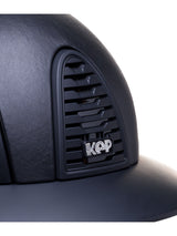 KEP ITALIA CROMO 2.0 TEXTILE KASK JEŹDZIECKI LEATHER FRONT REAR/CRISTALLI SUEDE LOGO CZARNY - KEP Italia Equishop