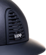 KEP ITALIA CROMO 2.0 TEXTILE KASK JEŹDZIECKI LEATHER FRONT REAR/CRISTALLI SUEDE LOGO CZARNY - KEP Italia Equishop