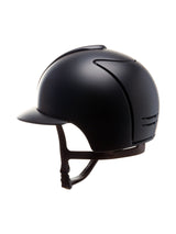 KEP ITALIA CROMO 2.0 TEXTILE KASK JEŹDZIECKI MIRROR CROMO FRAME GRID BUTTON/LEATHER BROWN/SLV SHINE LOGO CZARNY - KEP Italia Equishop
