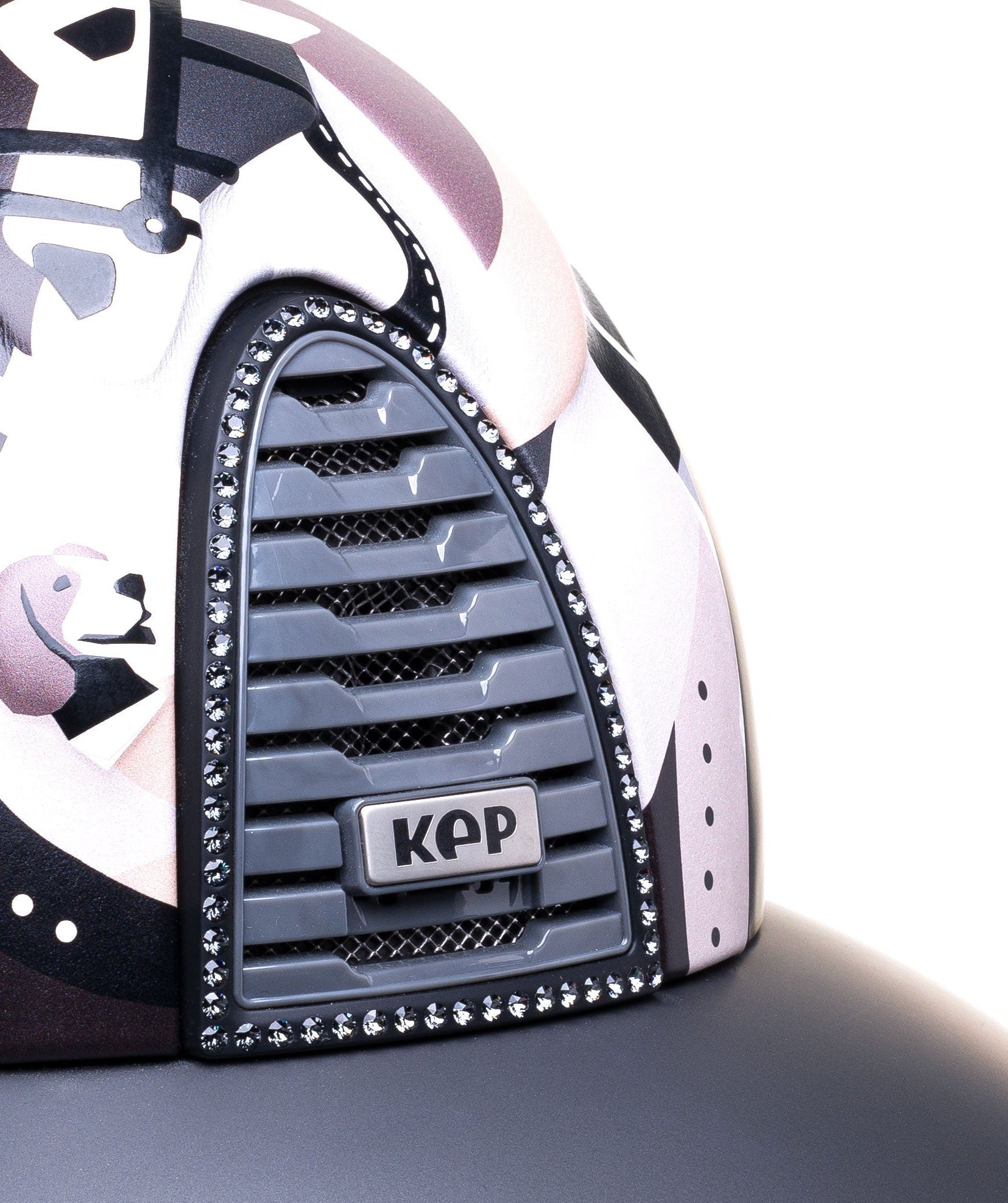KEP ITALIA CROMO 2.0 TEXTILE KASK JEŹDZIECKI PEGASUS INSERTS/CRYSTALS SILVER NIGHT SZARY - KEP Italia Equishop