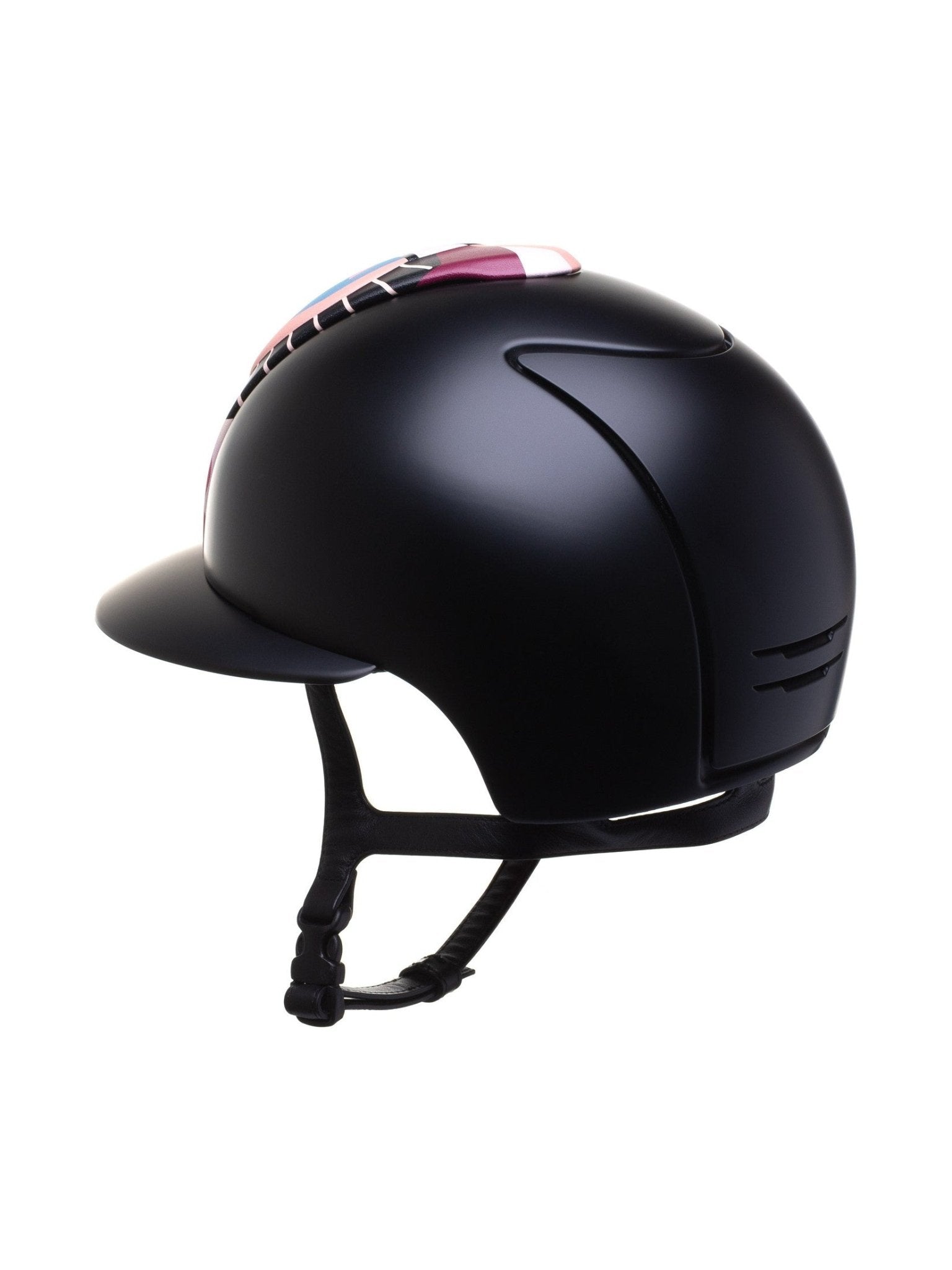 KEP ITALIA CROMO 2.0 TEXTILE KASK JEŹDZIECKI PEGASUS PINK/TEXTILE GREY FRAME GRID SUBGRID/SILVER MATT LOGO CZARNY - KEP Italia Equishop