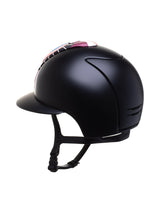 KEP ITALIA CROMO 2.0 TEXTILE KASK JEŹDZIECKI PEGASUS PINK/TEXTILE GREY FRAME GRID SUBGRID/SILVER MATT LOGO CZARNY - KEP Italia Equishop