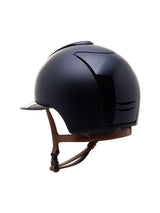 KEP ITALIA CROMO 2.0 TEXTILE KASK JEŹDZIECKI POLISH FRONT REAR/BEIGE STRAP/MIRROR SLV/WHITE CRISTALLI ON SUEDE CZARNY - KEP Italia Equishop