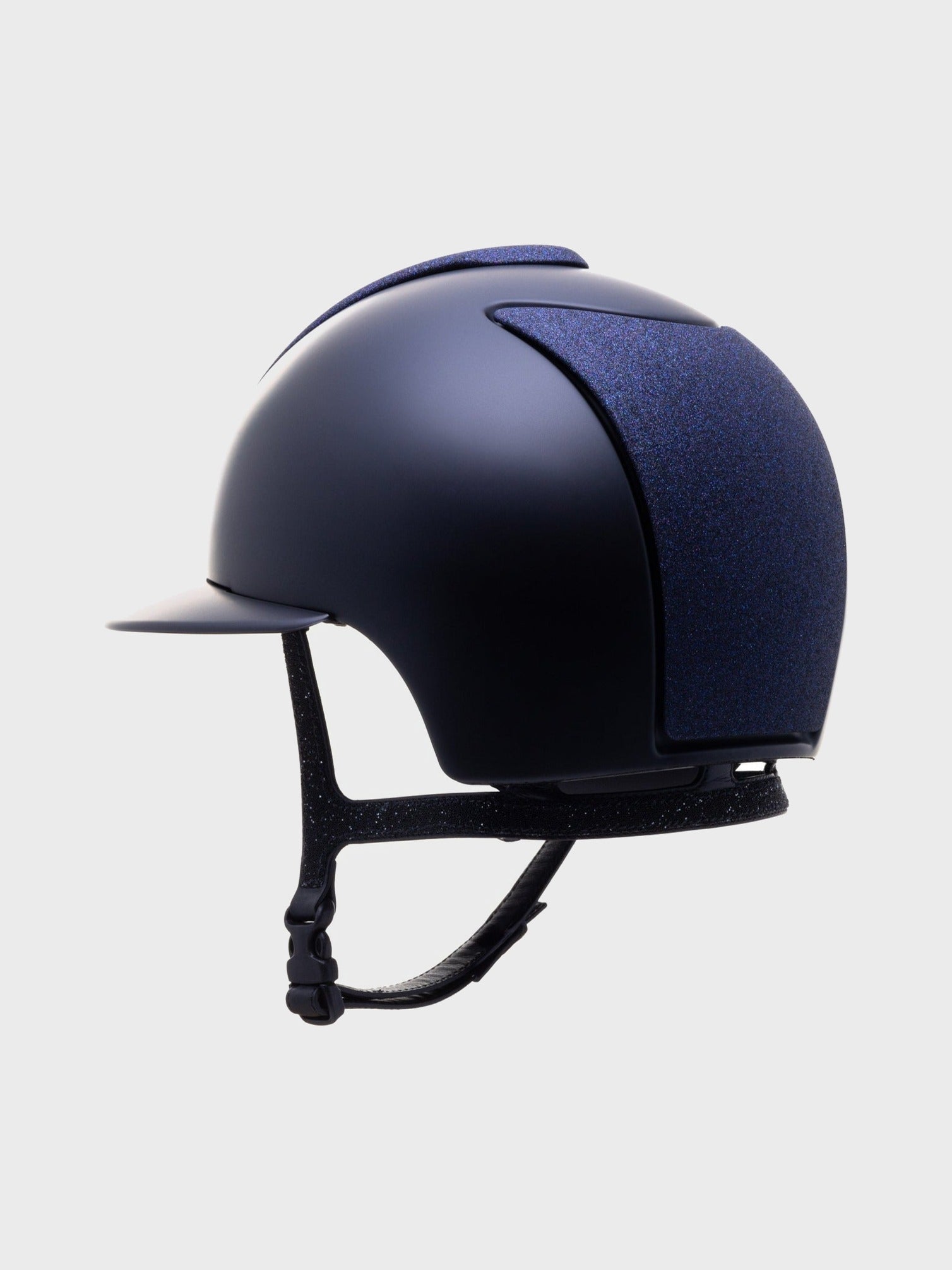 KEP ITALIA CROMO 2.0 TEXTILE KASK JEŹDZIECKI STAR BLUE/CRYSTAL BLK STRAP/DIAMOND BLK/ZIRCONI BLUE CZARNY - KEP Italia Equishop