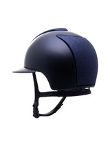 KEP ITALIA CROMO 2.0 TEXTILE KASK JEŹDZIECKI STAR BLUE/CRYSTAL BLK STRAP/DIAMOND BLK/ZIRCONI BLUE CZARNY - KEP Italia Equishop