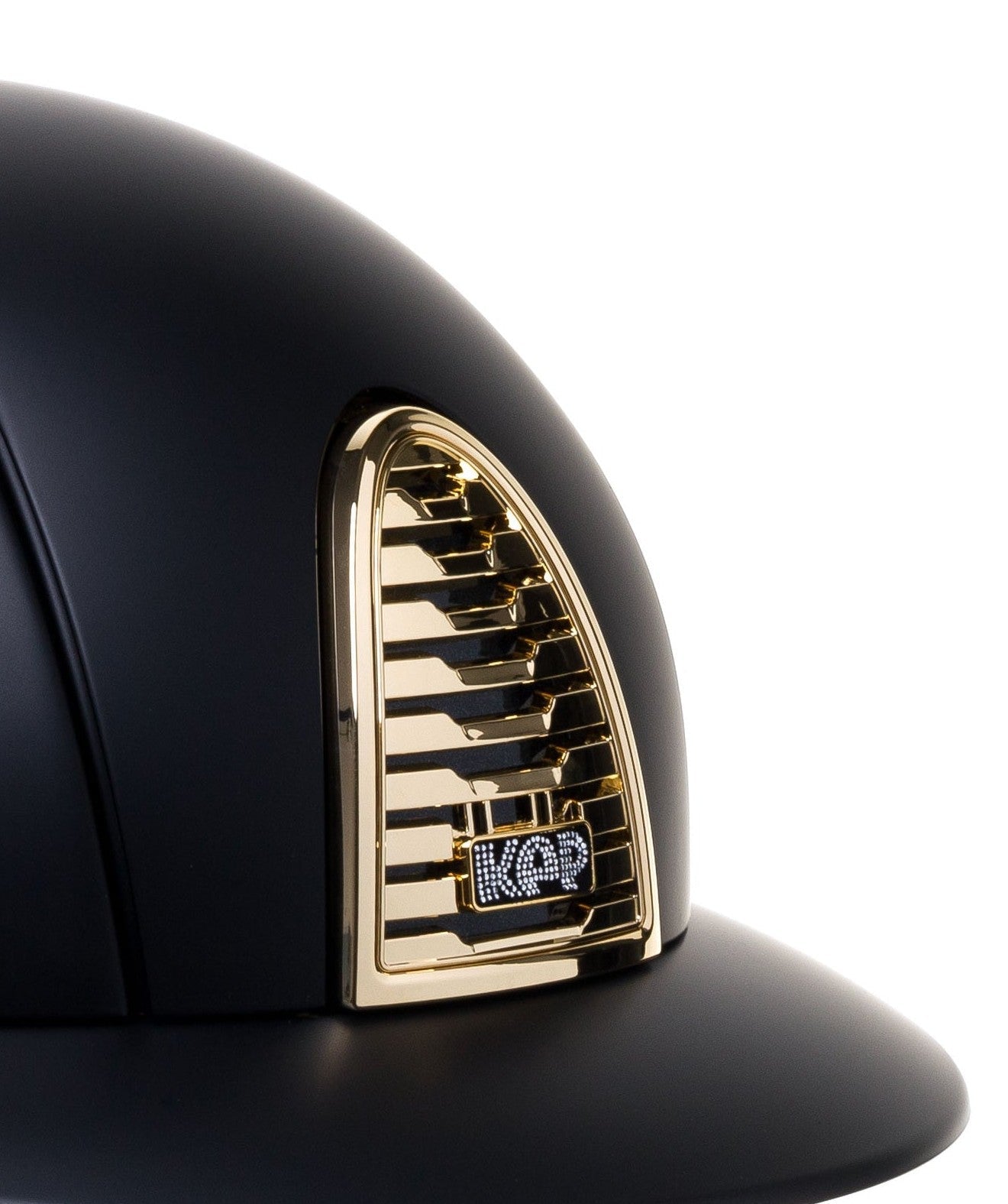 KEP ITALIA CROMO 2.0 TEXTILE KASK MIRROR GOLD / CRISTALLI SUEDE LOGO CZARNY - KEP Italia Equishop