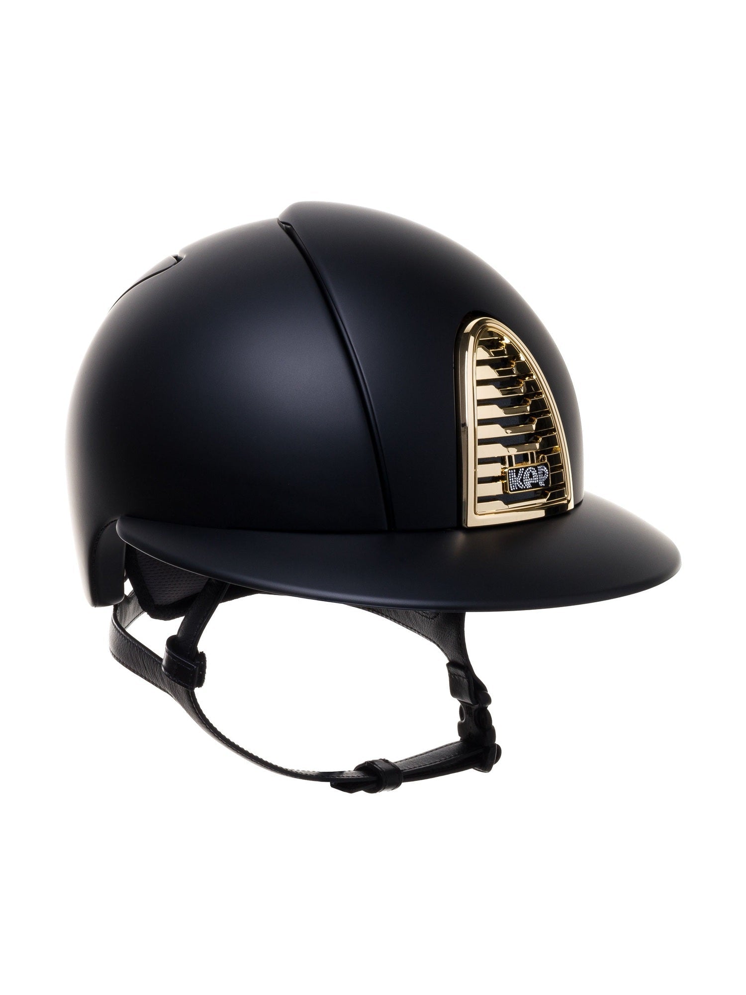 KEP ITALIA CROMO 2.0 TEXTILE KASK MIRROR GOLD / CRISTALLI SUEDE LOGO CZARNY - KEP Italia Equishop
