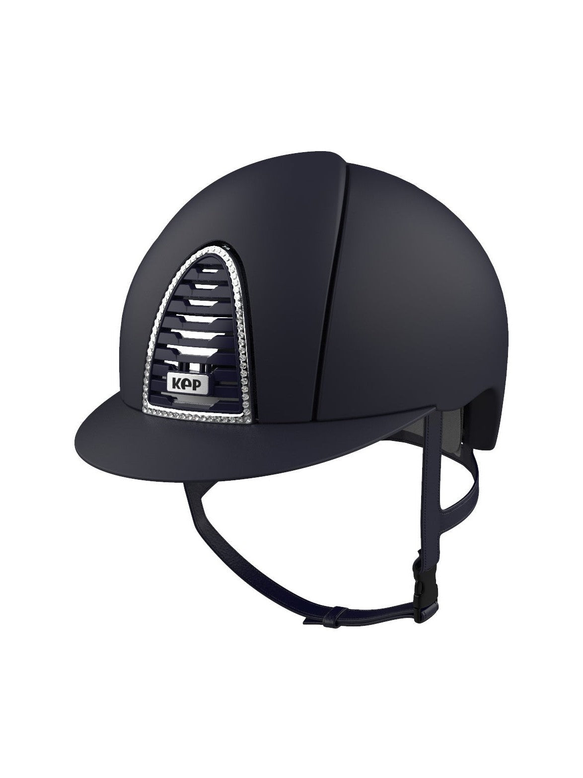 KEP ITALIA CROMO 2.0 TEXTILE SWAROVSKI KASK JEŹDZIECKI GRANATOWY - KEP Italia Equishop