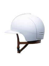 KEP ITALIA CROMO 2.0 TEXTURIZED KASK JEŹDZIECKI LEATHER CREAM / MIRROR SILVER BIAŁY - KEP Italia Equishop
