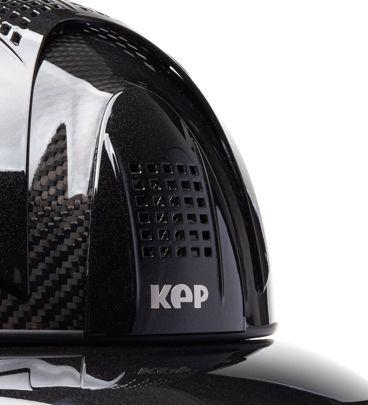 KEP ITALIA E - LIGHT KASK JEŹDZIECKI SHINE/3 METAL INSERTS POLO VISOR/BEIGE/MIRROR LOGO CZARNY - KEP Italia Equishop