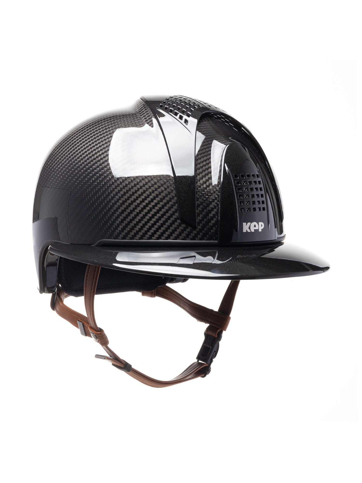 KEP ITALIA E - LIGHT KASK JEŹDZIECKI SHINE/3 METAL INSERTS POLO VISOR/BEIGE/MIRROR LOGO CZARNY - KEP Italia Equishop