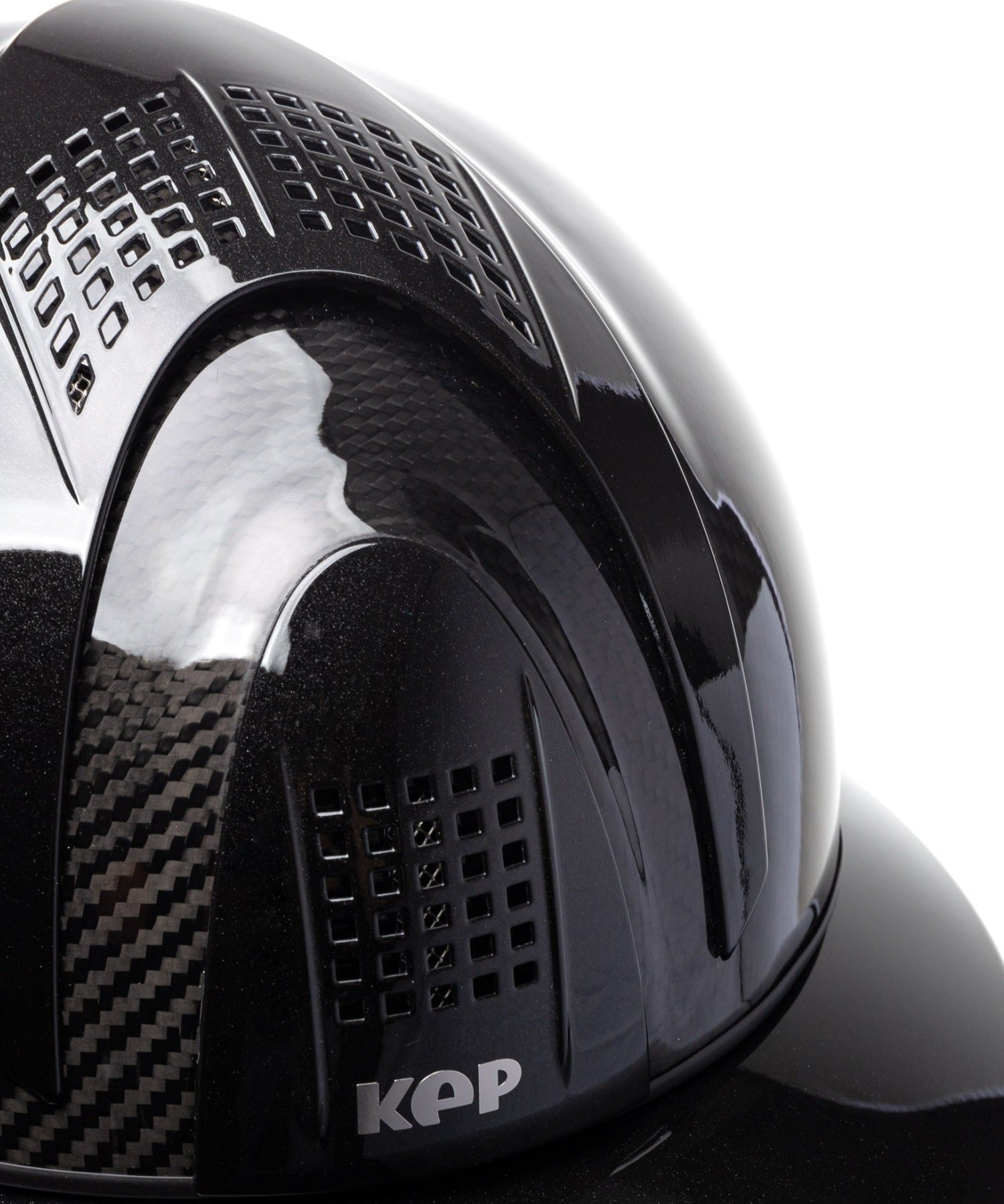 KEP ITALIA E - LIGHT KASK JEŹDZIECKI SHINE/3 METAL INSERTS POLO VISOR/BEIGE/MIRROR LOGO CZARNY - KEP Italia Equishop