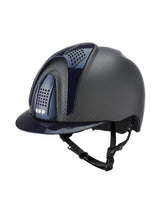 KEP ITALIA E - LIGHT MATT KASK JEŹDZIECKI CZARNY / NIEBIESKI - KEP Italia Equishop