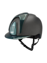KEP ITALIA E - LIGHT MATT KASK JEŹDZIECKI CZARNY / ZIELONY - KEP Italia Equishop