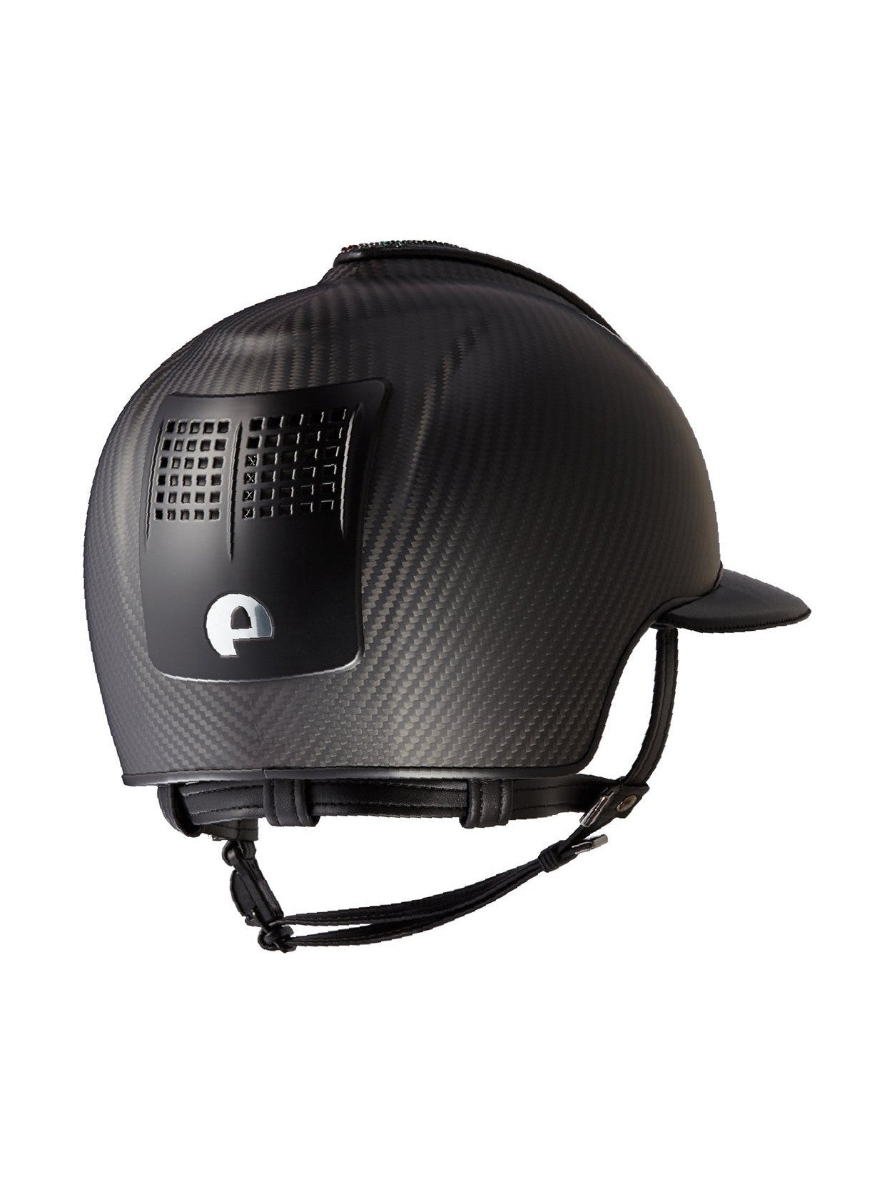 KEP ITALIA E - LIGHT MATT KASK JEŹDZIECKI LEATHER VISOR SWARO CZARNY - KEP Italia Equishop