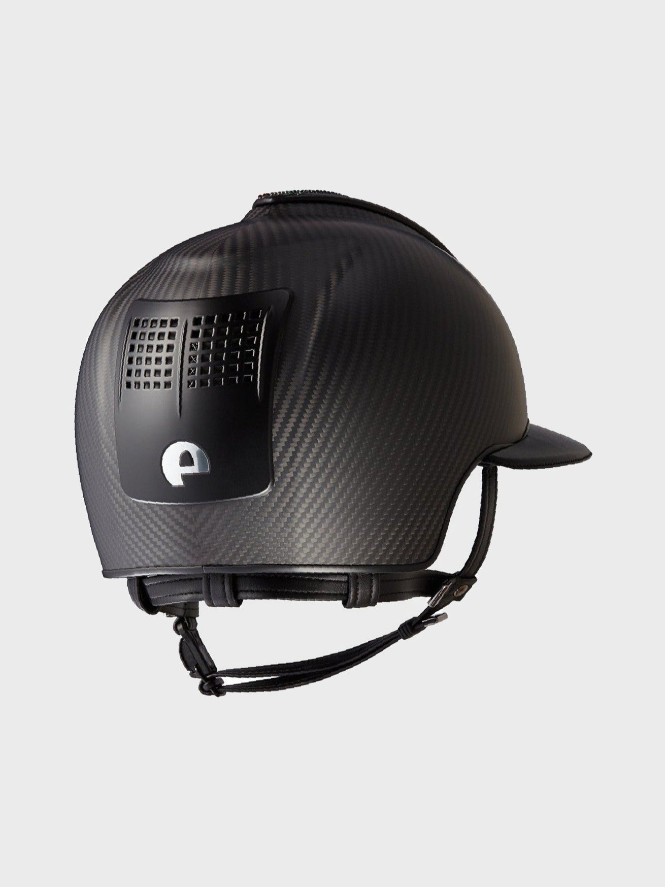 KEP ITALIA E - LIGHT MATT KASK JEŹDZIECKI LEATHER VISOR SWARO CZARNY - KEP Italia Equishop