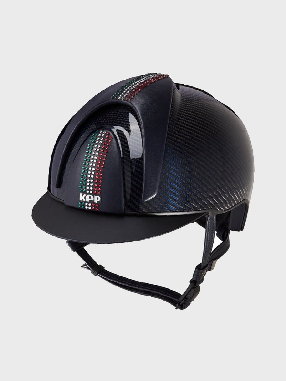 KEP ITALIA E - LIGHT SHINE KASK JEŹDZIECKI MATT VISOR SWARO GRANATOWY - KEP Italia Equishop