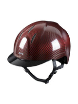 KEP ITALIA E - LIGHT SHINE KASK JEŹDZIECKI METAL BLACK VISOR CZERWONY - KEP Italia Equishop