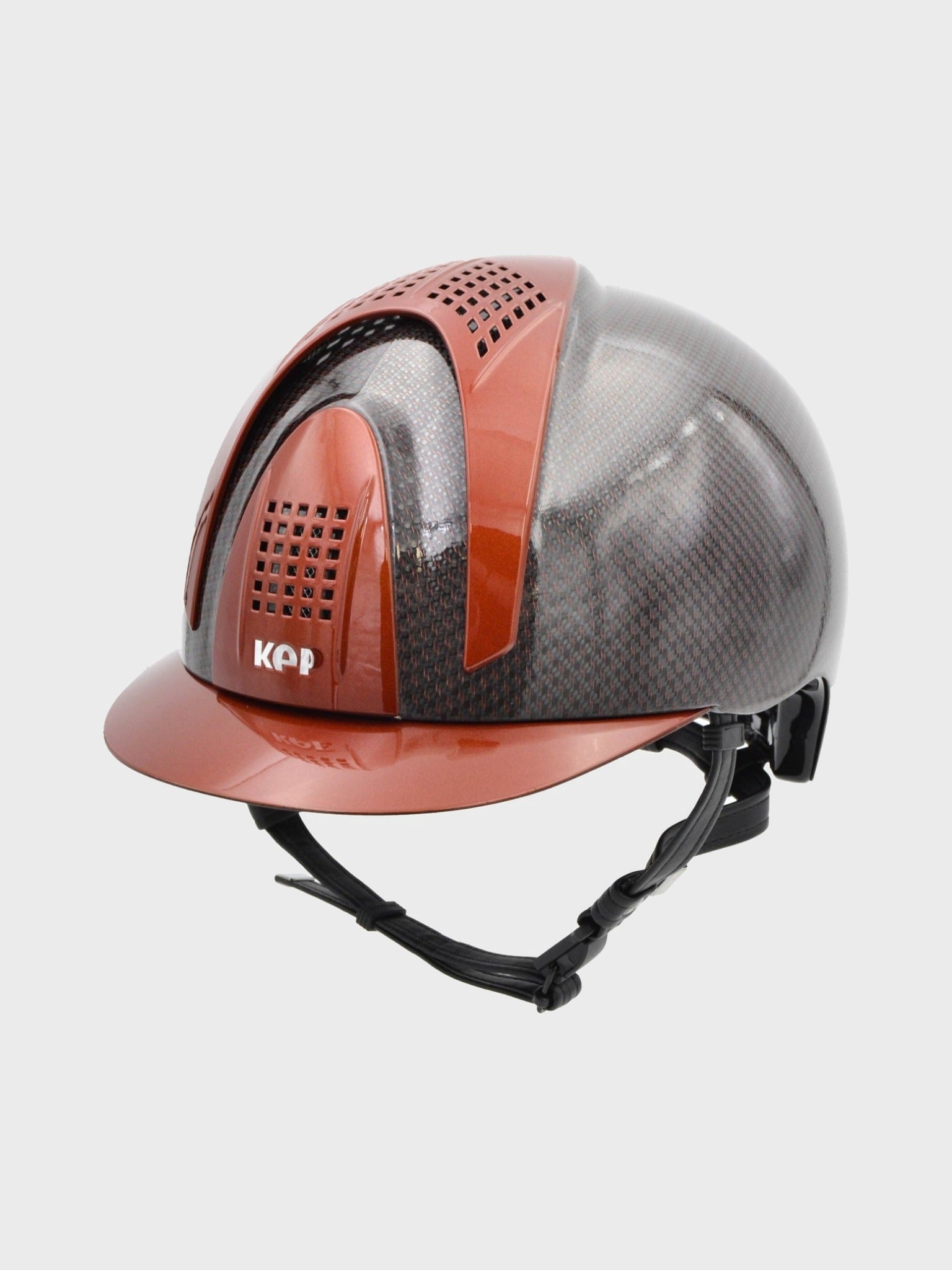 KEP ITALIA E - LIGHT SHINE KASK JEŹDZIECKI METAL COPPER VISOR CZARNY - KEP Italia Equishop