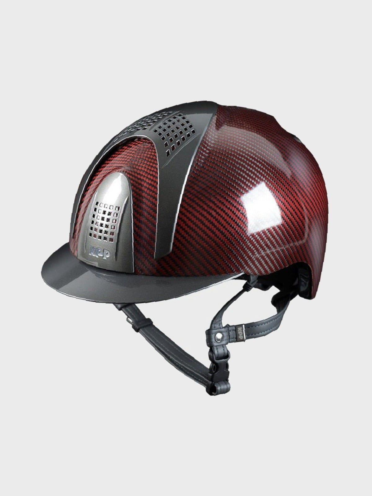 KEP ITALIA E - LIGHT SHINE KASK JEŹDZIECKI METAL CZERWONY / SZARY - KEP Italia Equishop