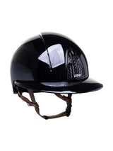 KEP ITALIA SMART KASK JEŹDZIECKI POLISH CZARNY Z BRĄZOWYM PASKIEM - KEP Italia Equishop
