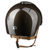 KEP SMART NOVA KASK JEŹDZIECKI POLISH BRĄZOWY Z BEŻOWYM PASKIEM - Kep Italia Equishop