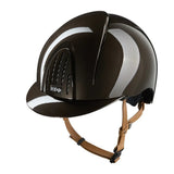 KEP SMART NOVA KASK JEŹDZIECKI POLISH BRĄZOWY Z BEŻOWYM PASKIEM - Kep Italia Equishop