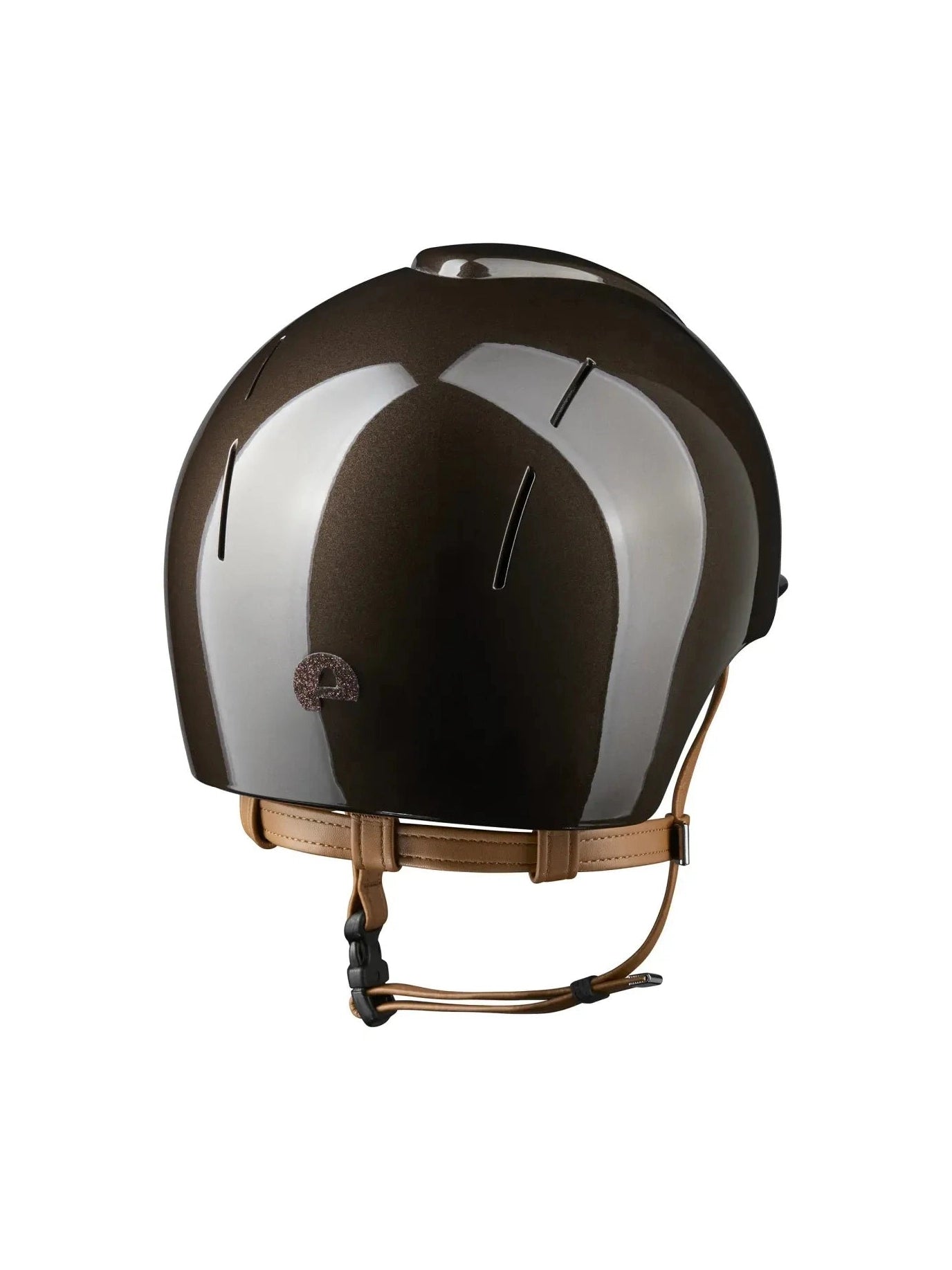 KEP SMART NOVA KASK JEŹDZIECKI POLISH BRĄZOWY Z BEŻOWYM PASKIEM SHINY STAR - Kep Italia Equishop