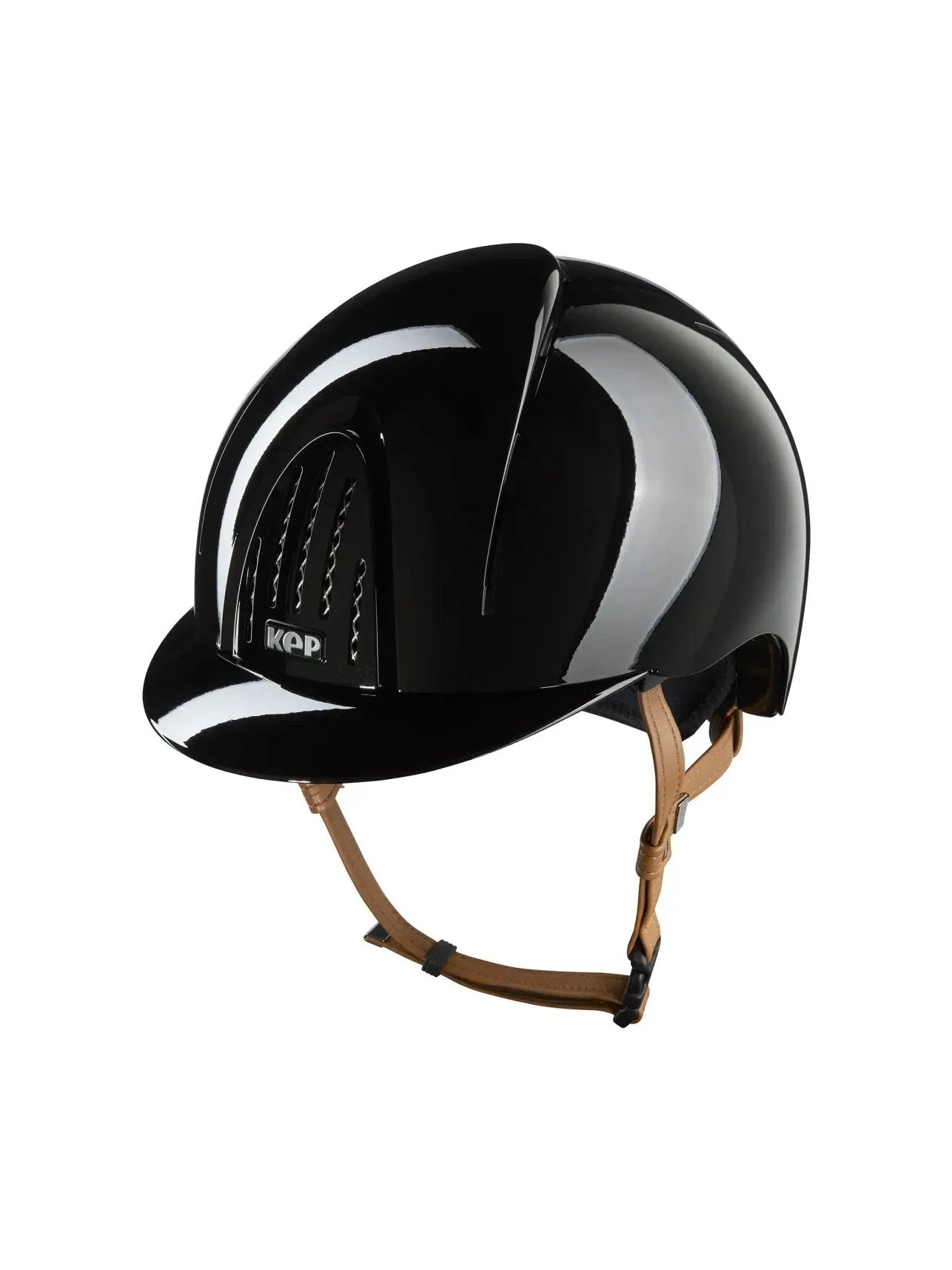 KEP SMART NOVA KASK JEŹDZIECKI POLISH CZARNY Z BEŻOWYM PASKIEM - Kep Italia Equishop