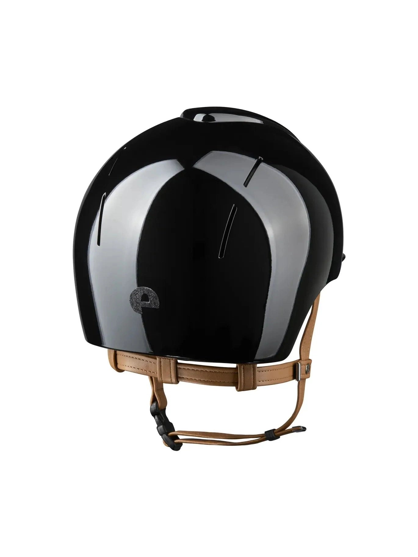 KEP SMART NOVA KASK JEŹDZIECKI POLISH CZARNY Z BEŻOWYM PASKIEM SHINY STAR - Kep Italia Equishop