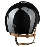 KEP SMART NOVA KASK JEŹDZIECKI POLISH CZARNY Z BEŻOWYM PASKIEM SHINY STAR - Kep Italia Equishop