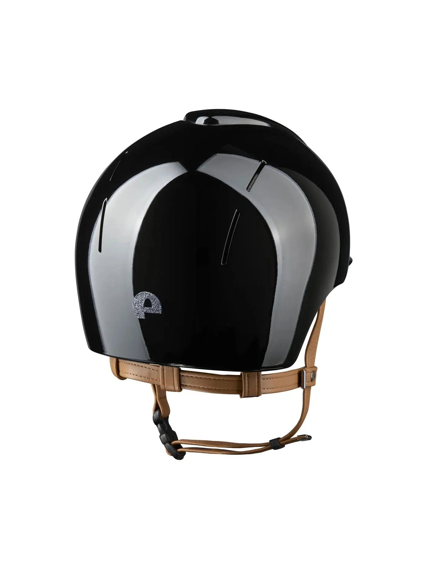 KEP SMART NOVA KASK JEŹDZIECKI POLISH CZARNY Z BEŻOWYM PASKIEM SHINY STAR SILVER - Kep Italia Equishop