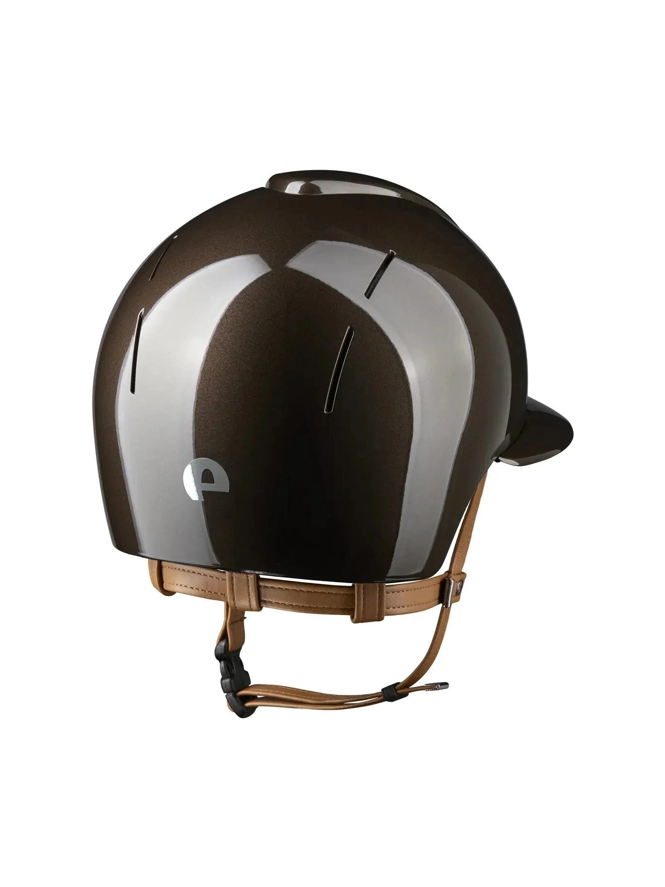 KEP SMART NOVA KASK JEŹDZIECKI POLISH DASZEK POLO BRĄZOWY Z BEŻOWYM PASKIEM - Kep Italia Equishop