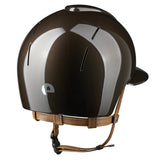 KEP SMART NOVA KASK JEŹDZIECKI POLISH DASZEK POLO BRĄZOWY Z BEŻOWYM PASKIEM - Kep Italia Equishop