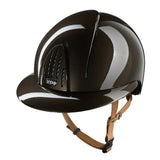 KEP SMART NOVA KASK JEŹDZIECKI POLISH DASZEK POLO BRĄZOWY Z BEŻOWYM PASKIEM - Kep Italia Equishop