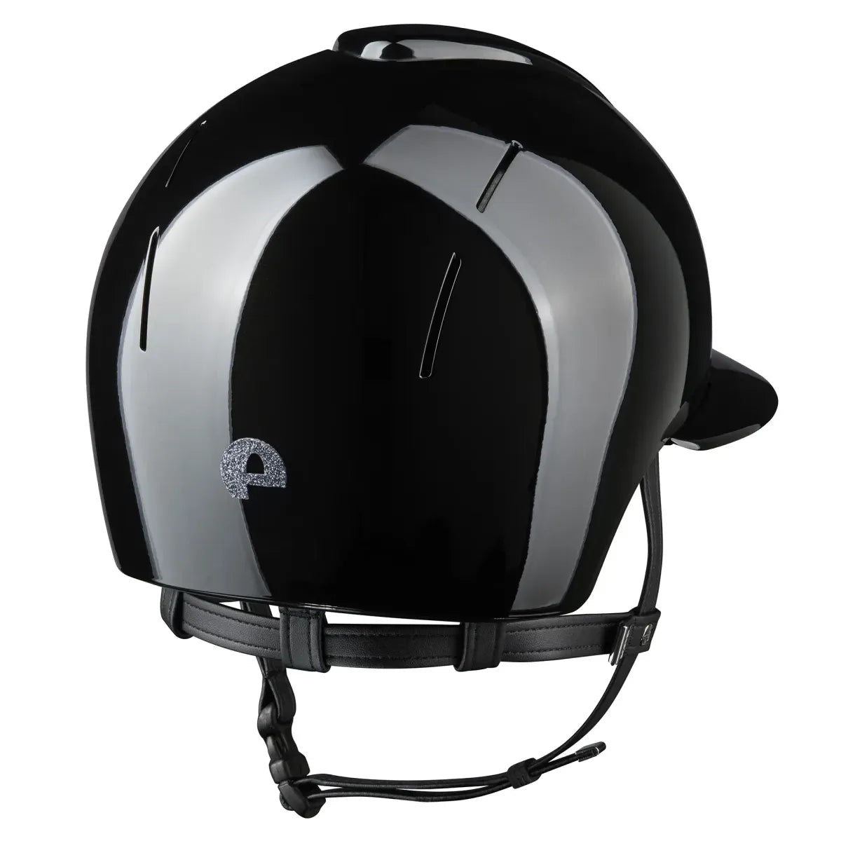 KEP SMART NOVA KASK JEŹDZIECKI POLISH DASZEK POLO CZARNY SHINY STAR SILVER - Kep Italia Equishop