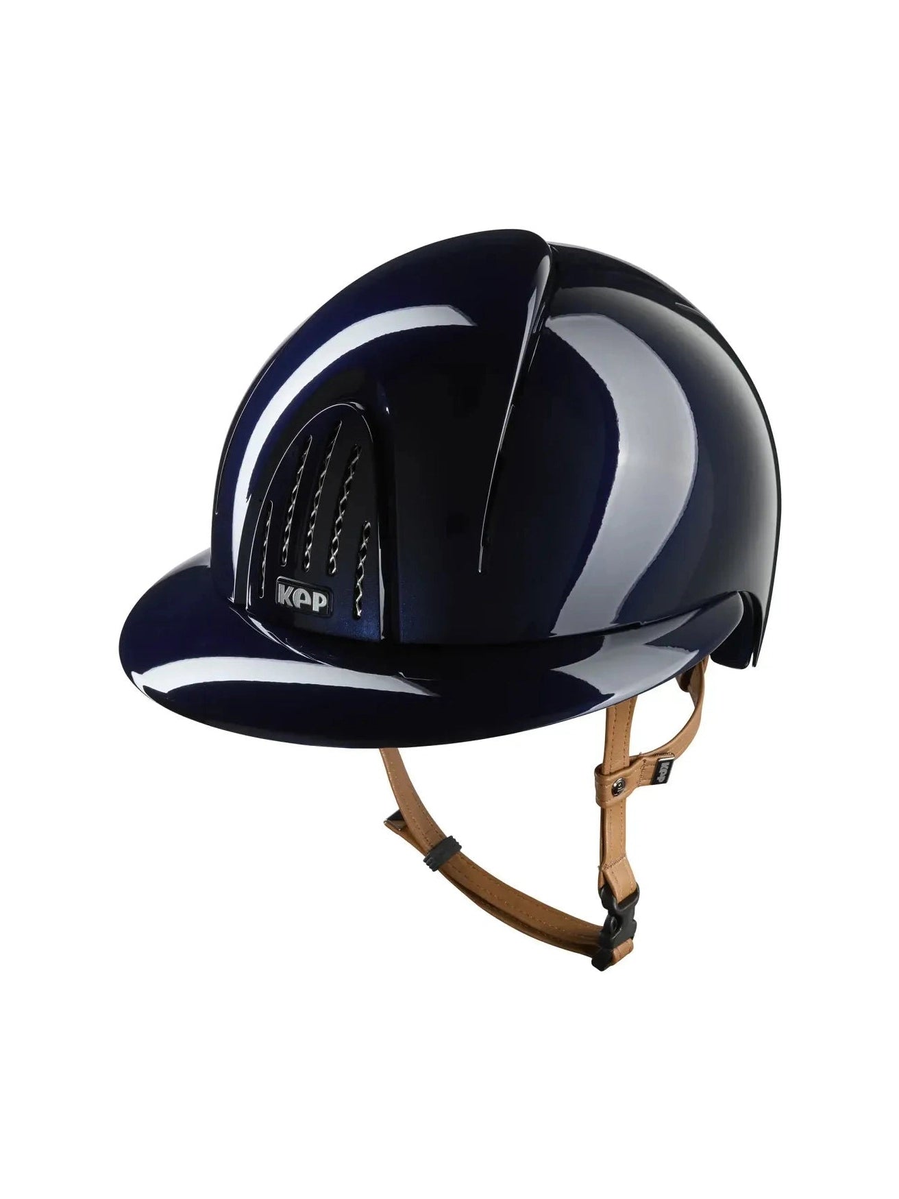 KEP SMART NOVA KASK JEŹDZIECKI POLISH DASZEK POLO GRANATOWY Z BEŻOWYM PASKIEM - Kep Italia Equishop