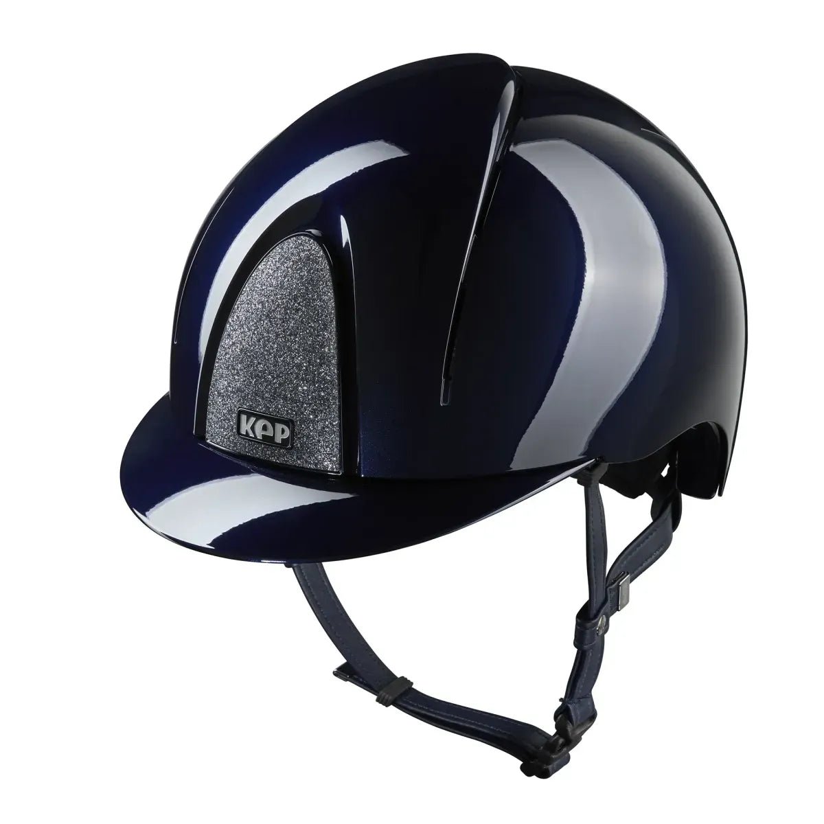 KEP SMART NOVA KASK JEŹDZIECKI POLISH GRANATOWY SHINY STAR SILVER - Kep Italia Equishop