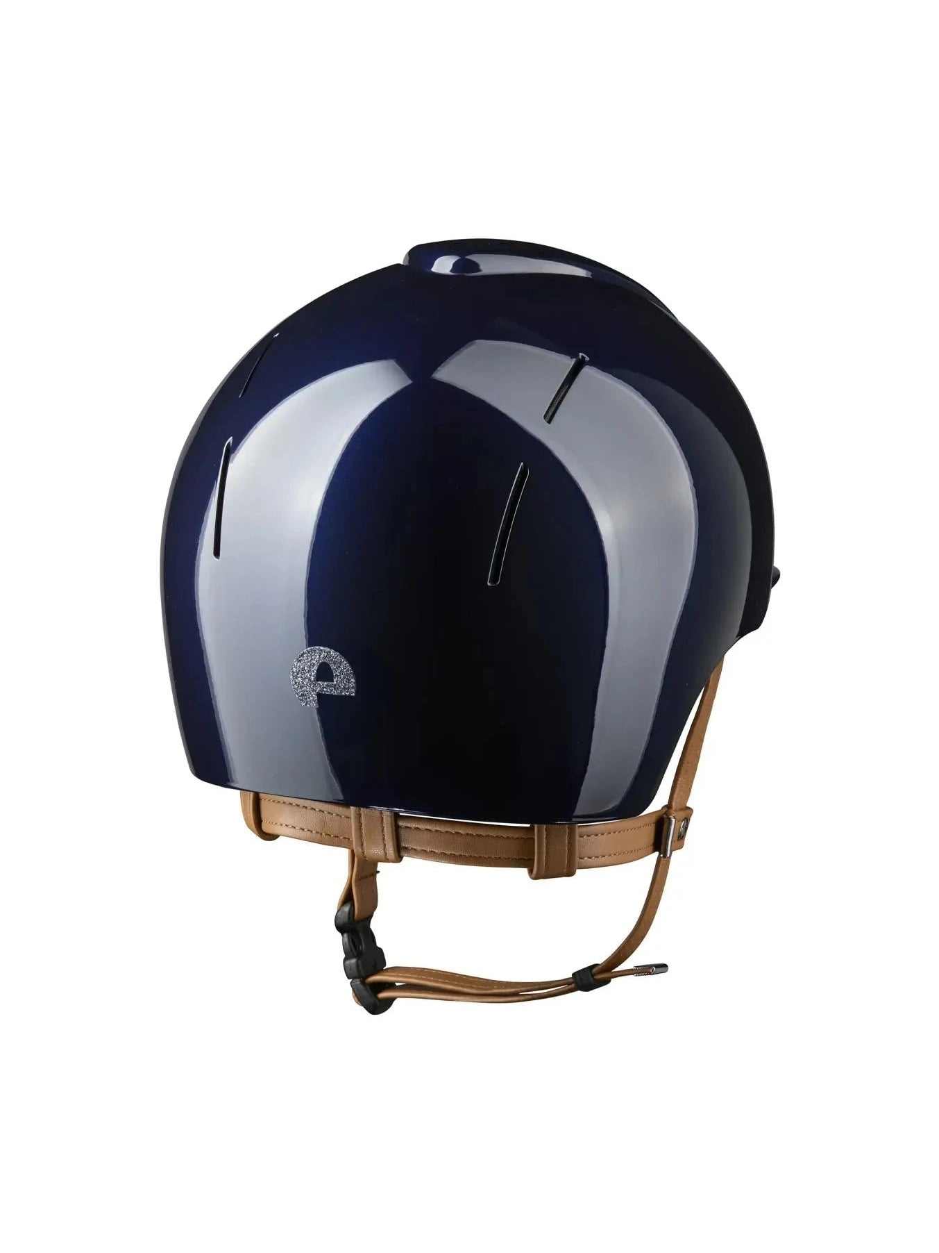 KEP SMART NOVA KASK JEŹDZIECKI POLISH GRANATOWY Z BEŻOWYM PASKIEM SHINY STAR SILVER - Kep Italia Equishop