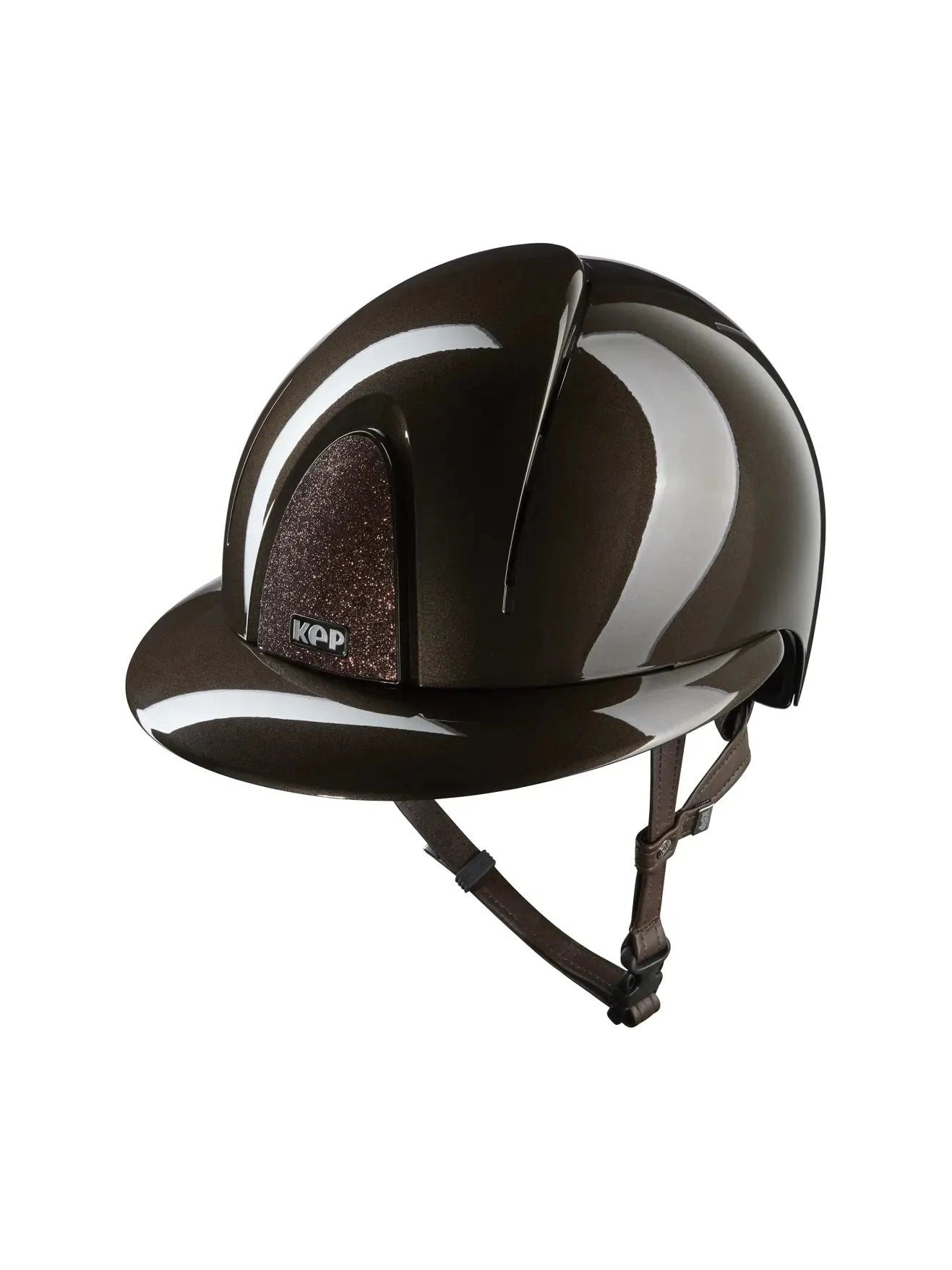 KEP SMART NOVA KASK JEŹDZIECKI POLISH POLO BRĄZOWY SHINY STAR - Kep Italia Equishop