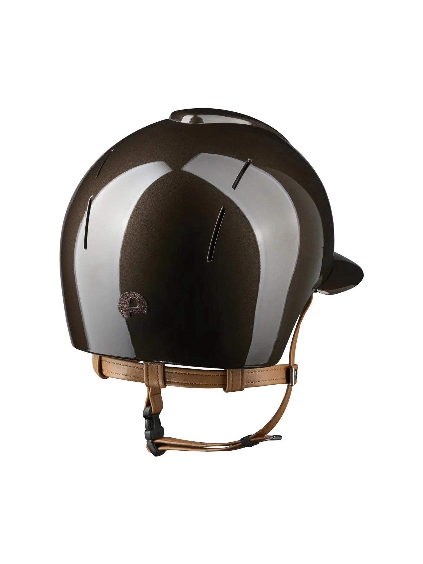 KEP SMART NOVA KASK JEŹDZIECKI POLISH POLO BRĄZOWY Z BEŻOWYM PASKIEM SHINY STAR - Kep Italia Equishop