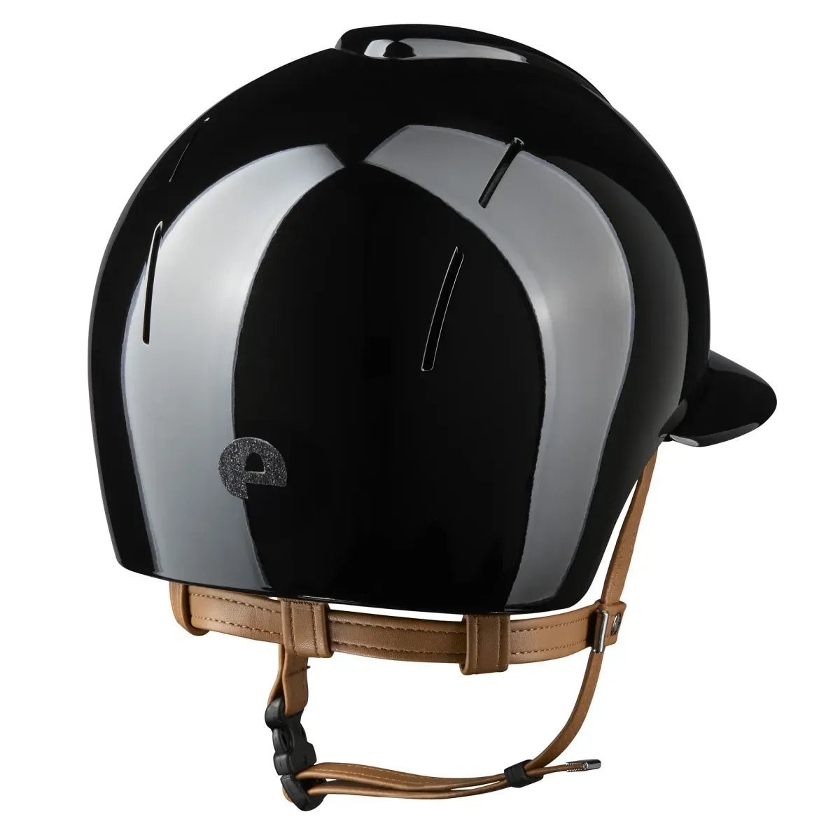KEP SMART NOVA KASK JEŹDZIECKI POLISH POLO CZARNY Z BEŻOWYM PASKIEM SHINY STAR - Kep Italia Equishop