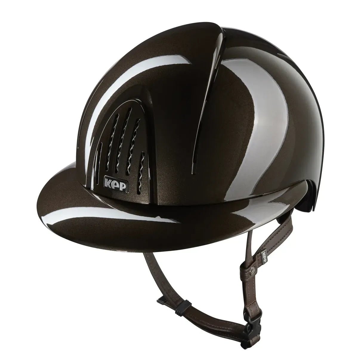 KEP SMART NOVA KASK JEŹDZIECKI STANDARD POLISH DASZEK POLO BRĄZOWY - Kep Italia Equishop