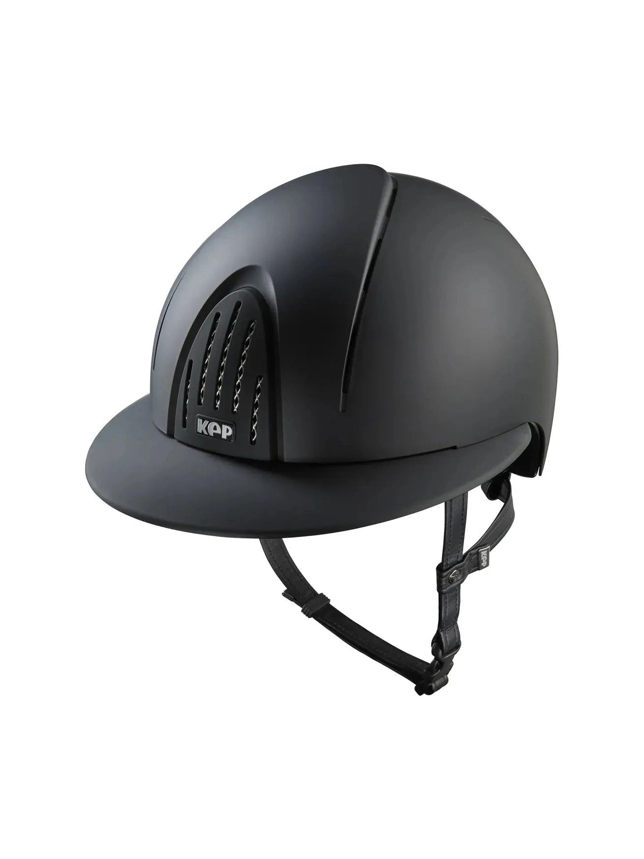 KEP SMART NOVA KASK JEŹDZIECKI STANDARD TEXTILE DASZEK POLO CZARNY - Kep Italia Equishop