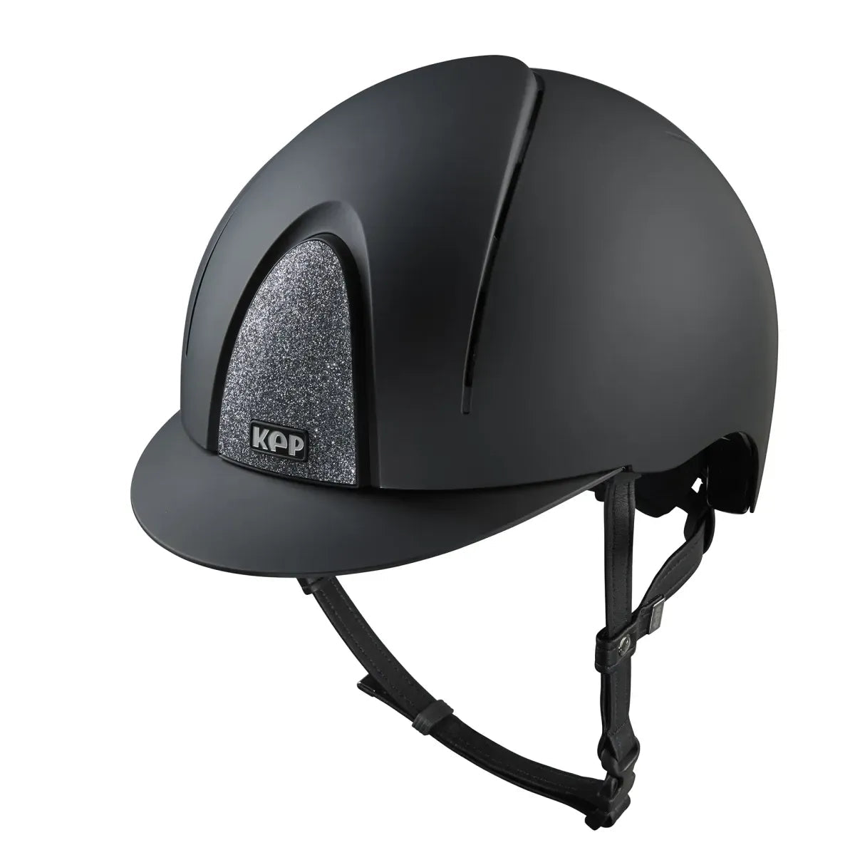 KEP SMART NOVA KASK JEŹDZIECKI TEXTILE CZARNY SHINY STAR SILVER - Kep Italia Equishop